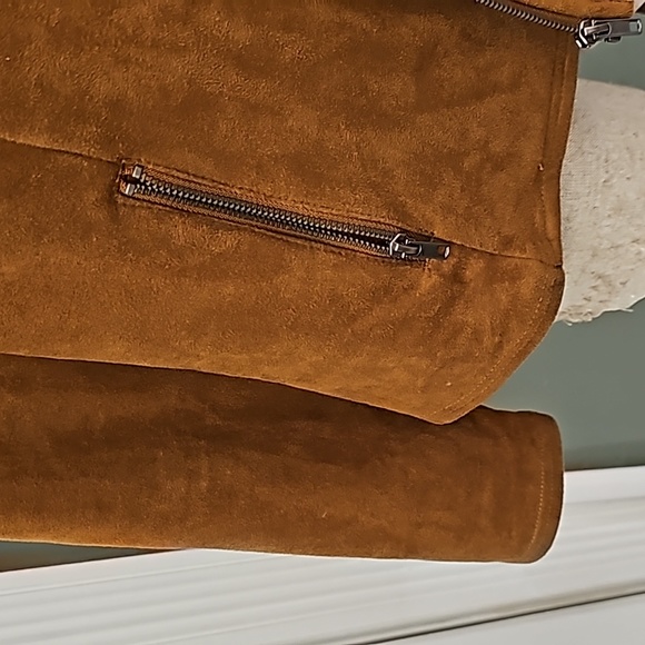 Style & Co Faux Suede Leather Moto Jacket - Picture 3 of 5